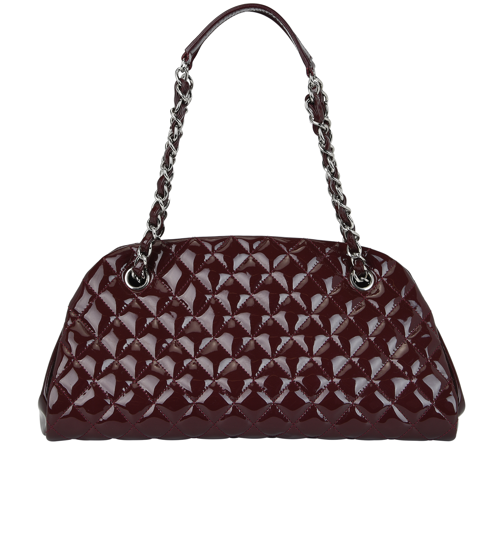 Mademoiselle, &pound;950, Handbags, Red, Patent Leather, Back view